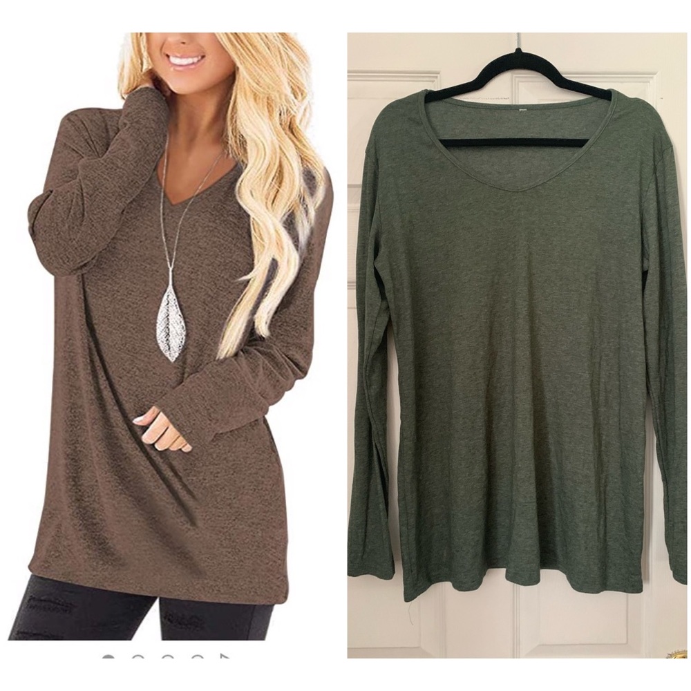 2 pack Women’s long sleeve tunic tops